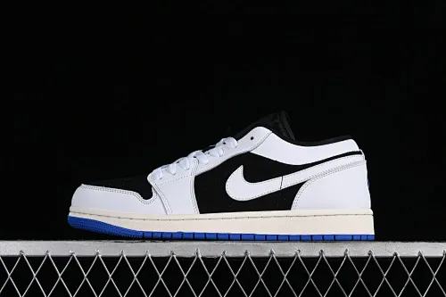 All categories Air Jordan Jordan series basketball shoes Air Jordan 1 Low Air Jordan 1 Low "Quai 54" AJ1 Joe 1 white black blue low-top cultural casual sneakers HQ0764-001